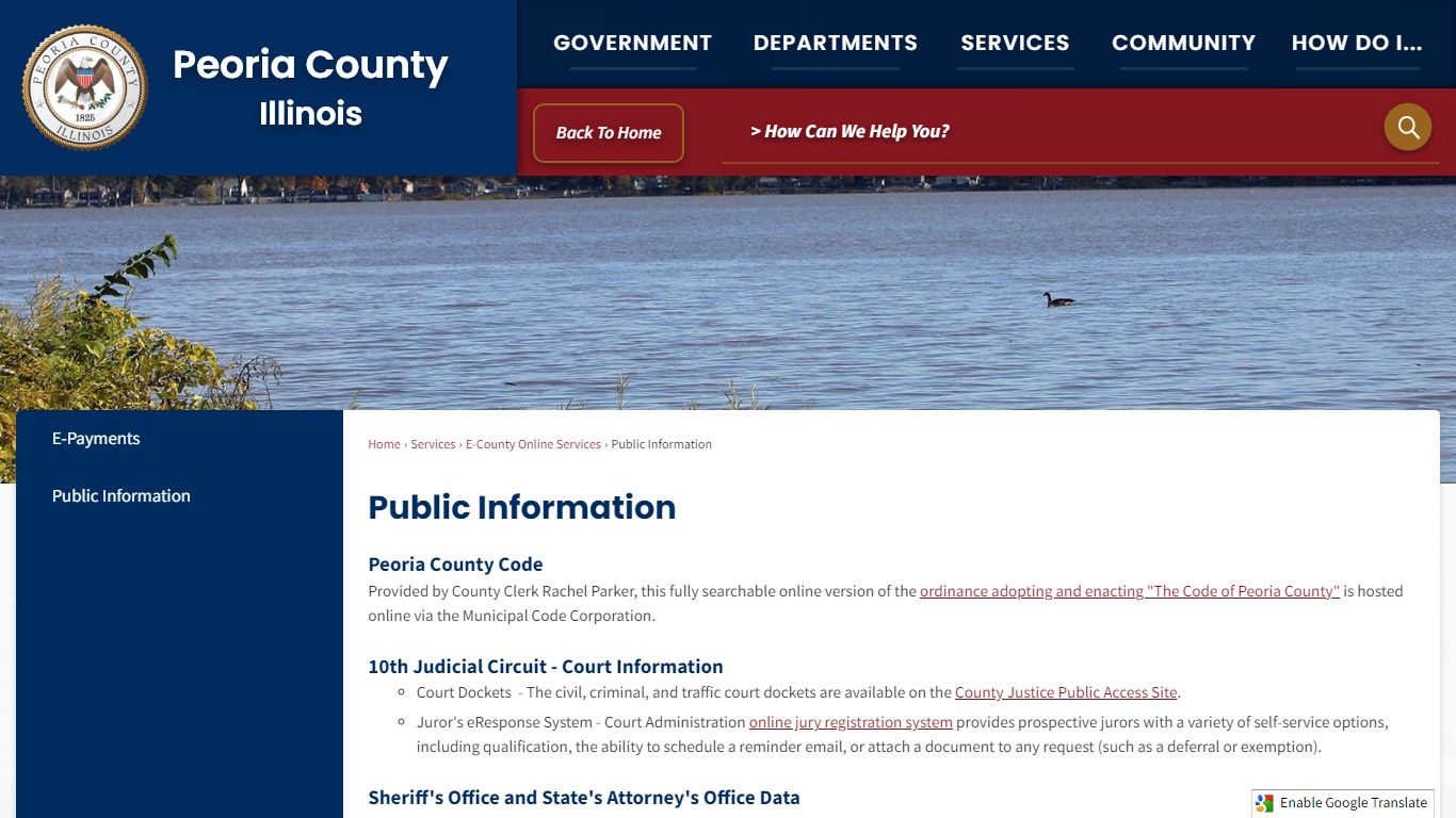 Public Information | Peoria County, IL